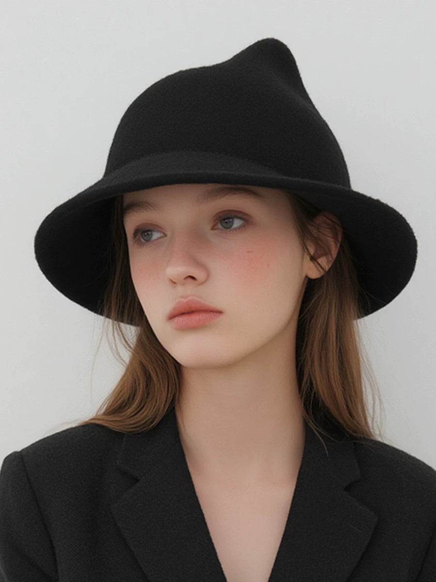 Wool-Felt Handmade Witch Hat Wool-Felt Dress Hat