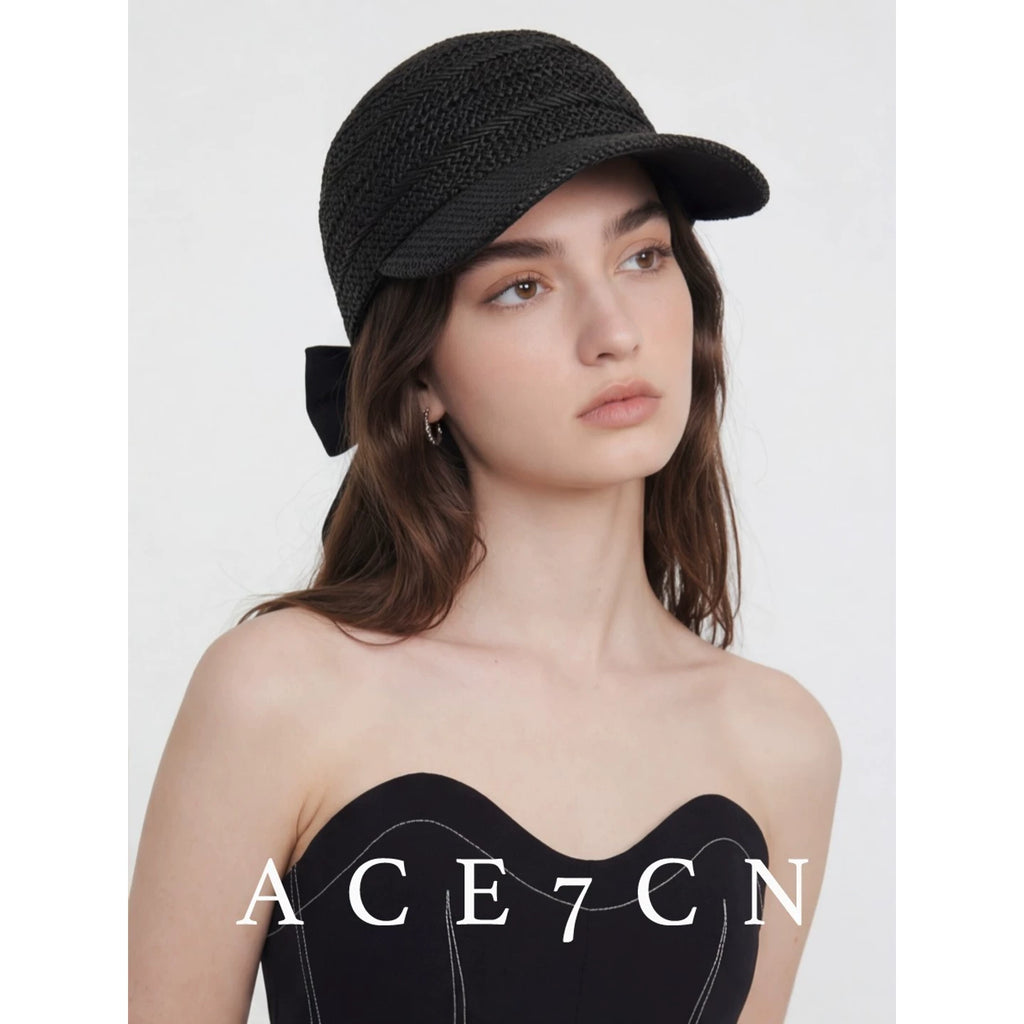 Korean Niche Paper-Straw Baseball Cap Handmade Openwork