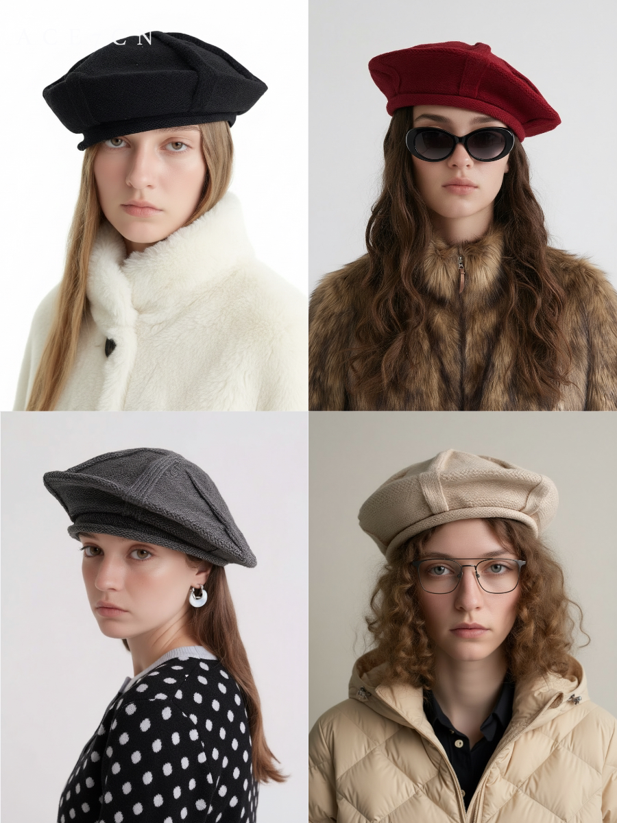 British Old-Money Relaxed Knit Beret Soft Wool