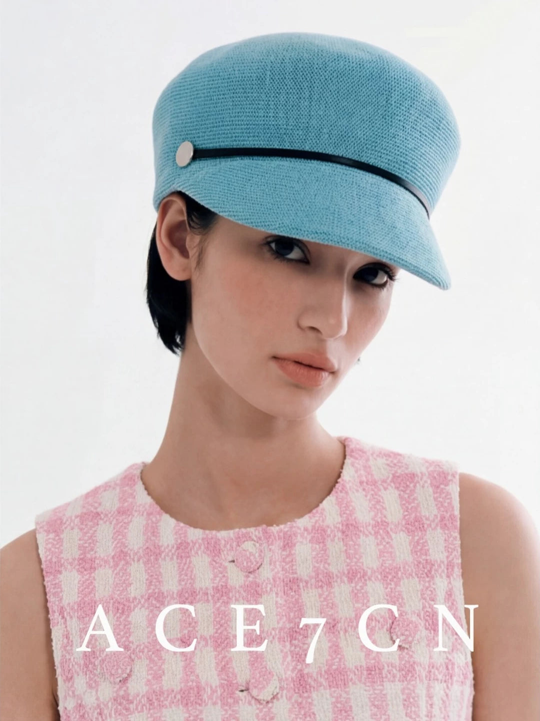 Japanese Niche Short-Brim Equestrian Hat Urban Chic