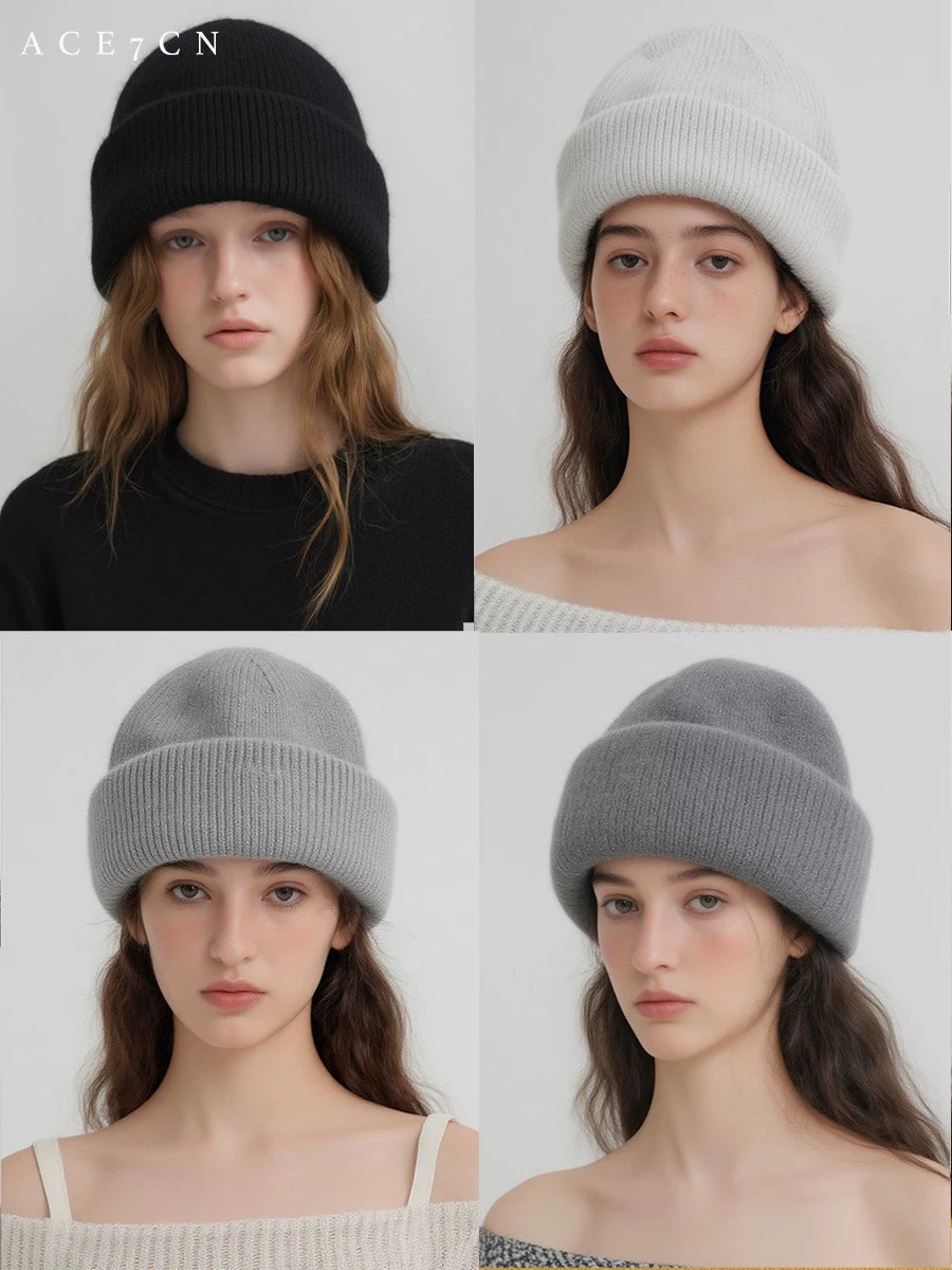 Nordic Knit Beanie Women Warm Ear-Flap Knit