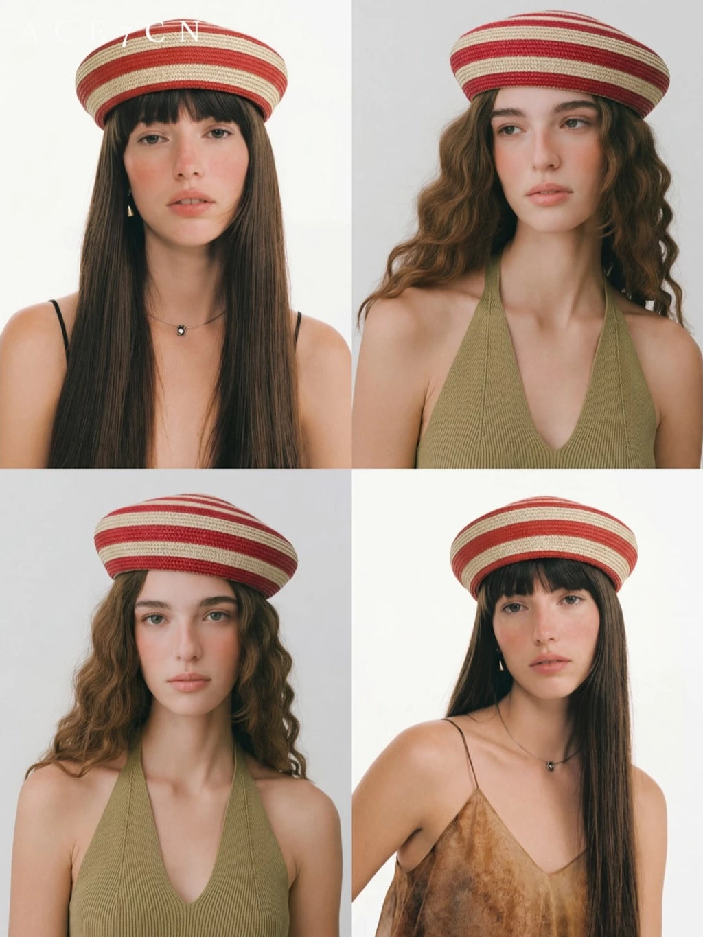 Nordic Niche Striped Pillbox Hat pillbox Round