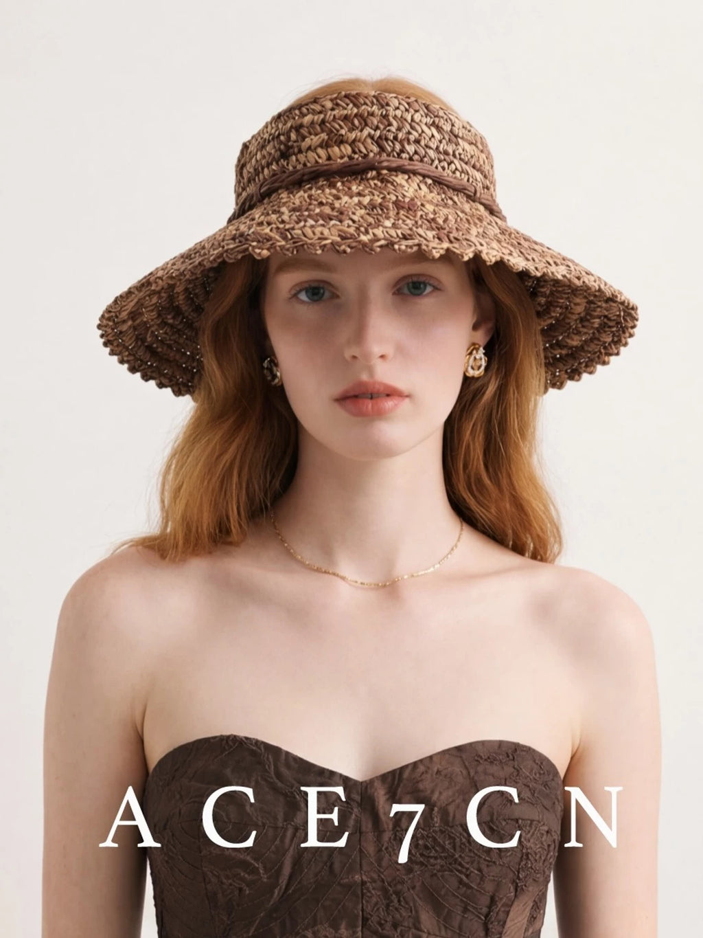 Japanese Niche Woven Visor Sun-Shade Headband Hat