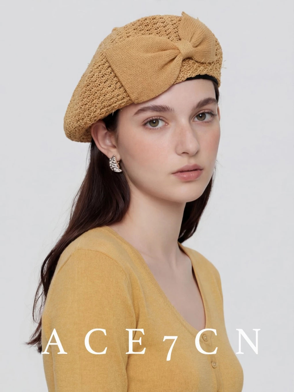 Designer Beret Bow Painter Beret Travel-Look Women