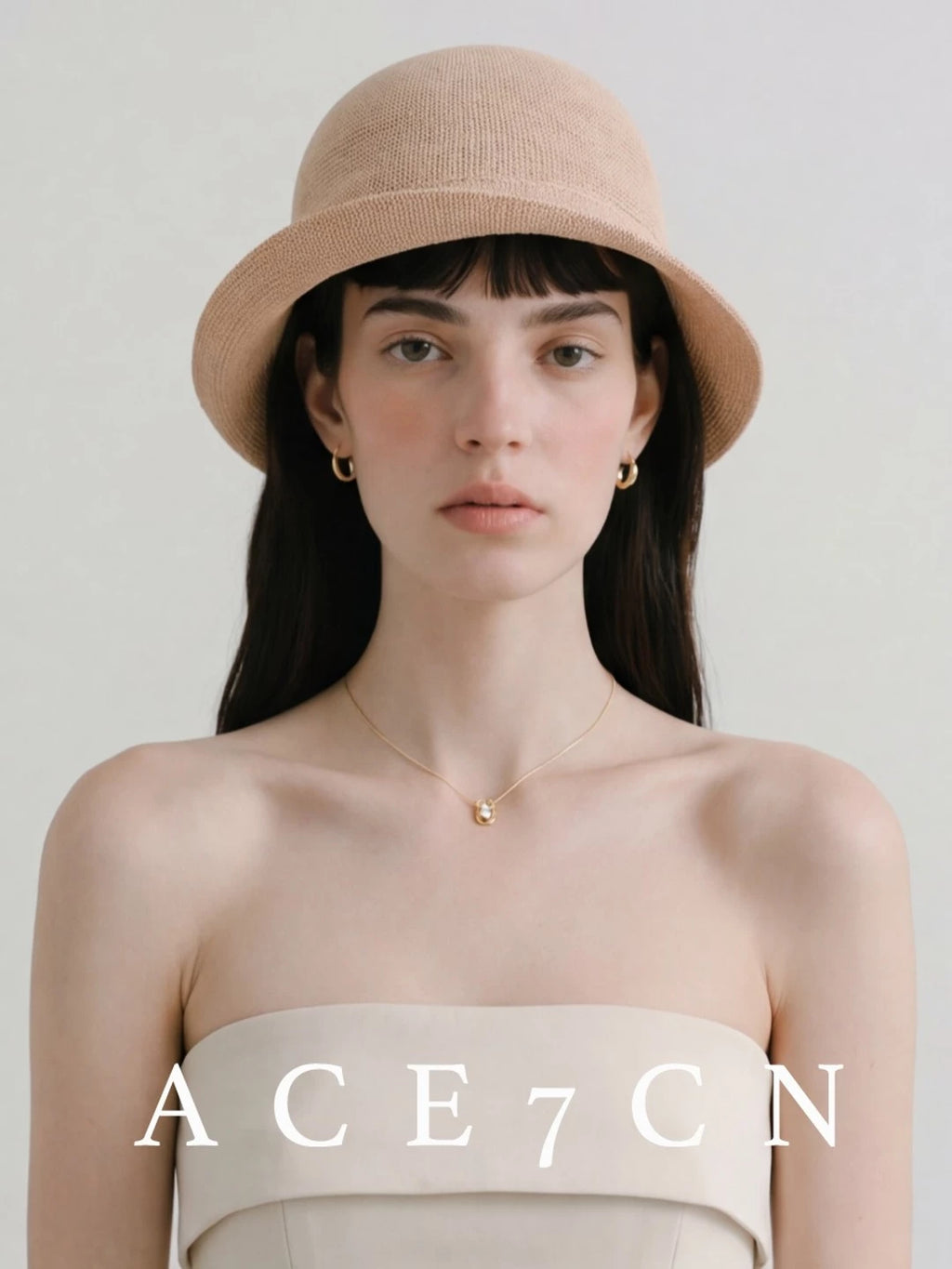 Nordic Niche Elegant Washi Bucket Hat Roll-Brim
