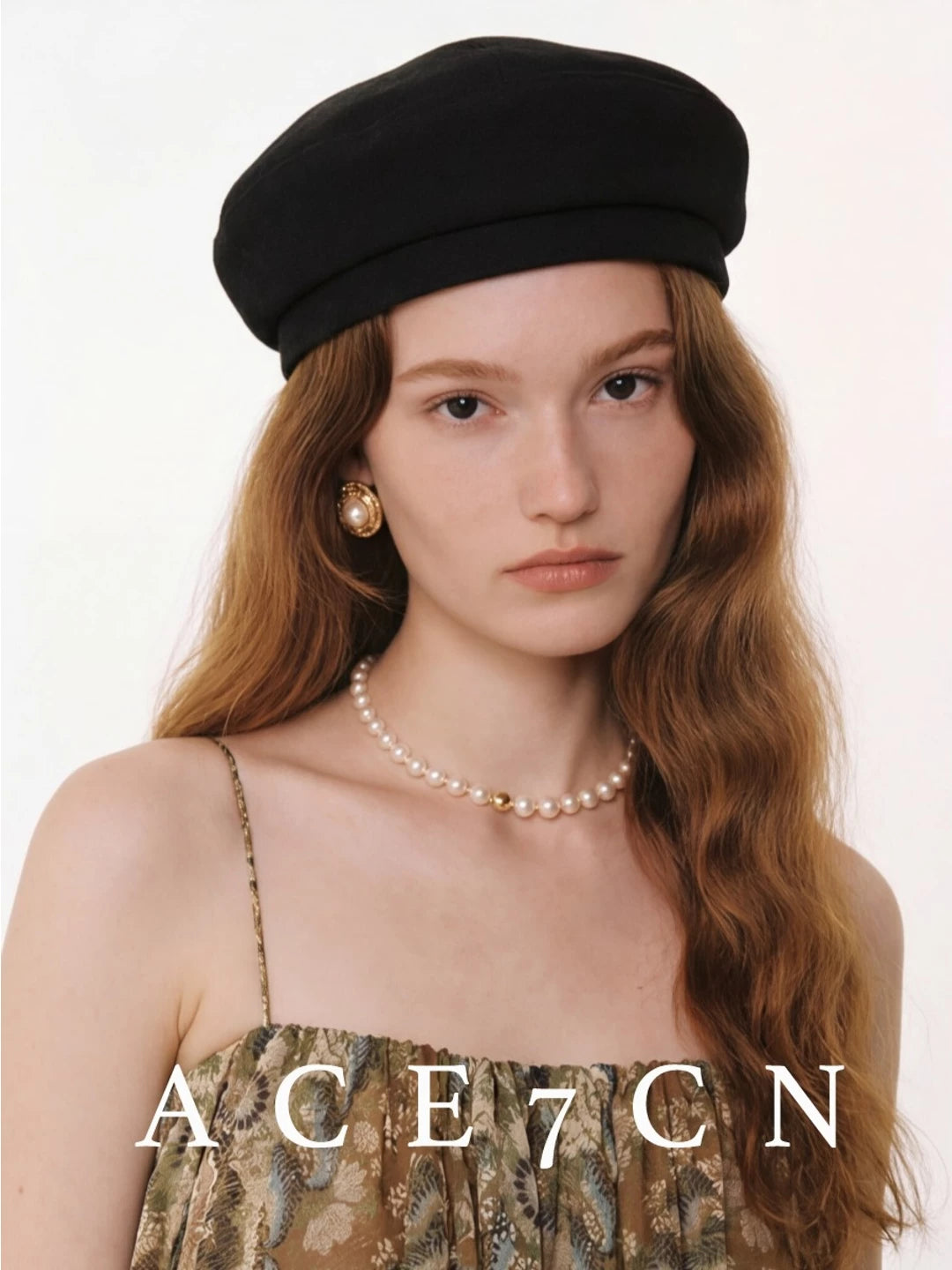 British Vintage Suede Beret Versatile Artsy Painter