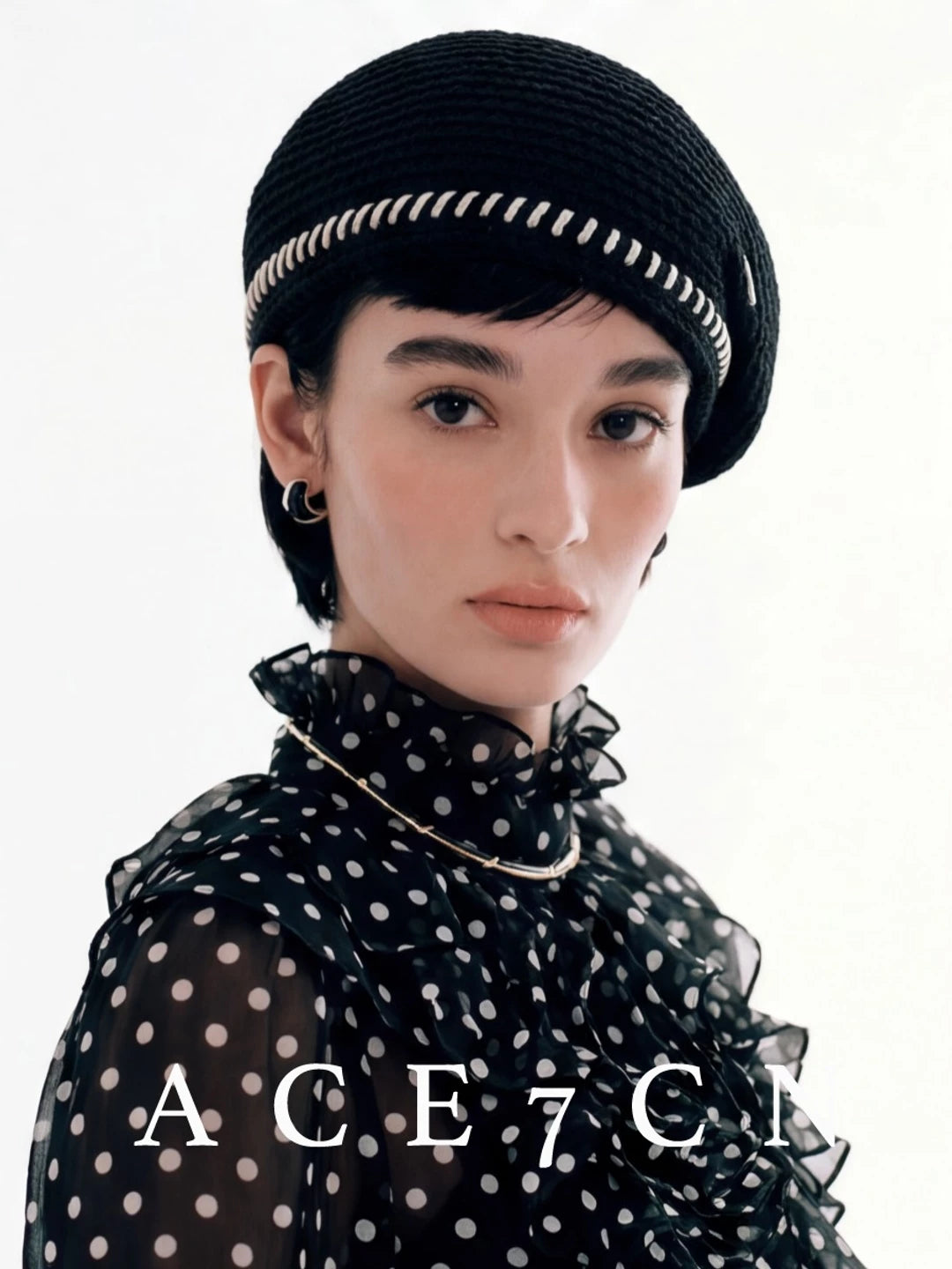 Japanese Niche Hand-Stitched Styling Beret Elegant Hepburn