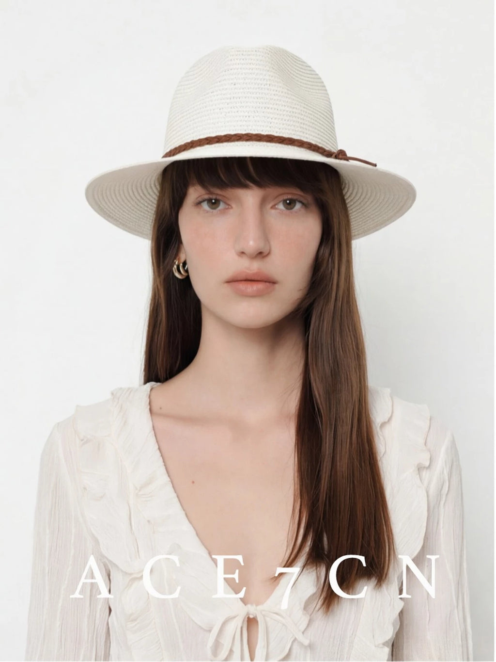Nordic Chic Panama Straw Hat Straw-Woven Dress