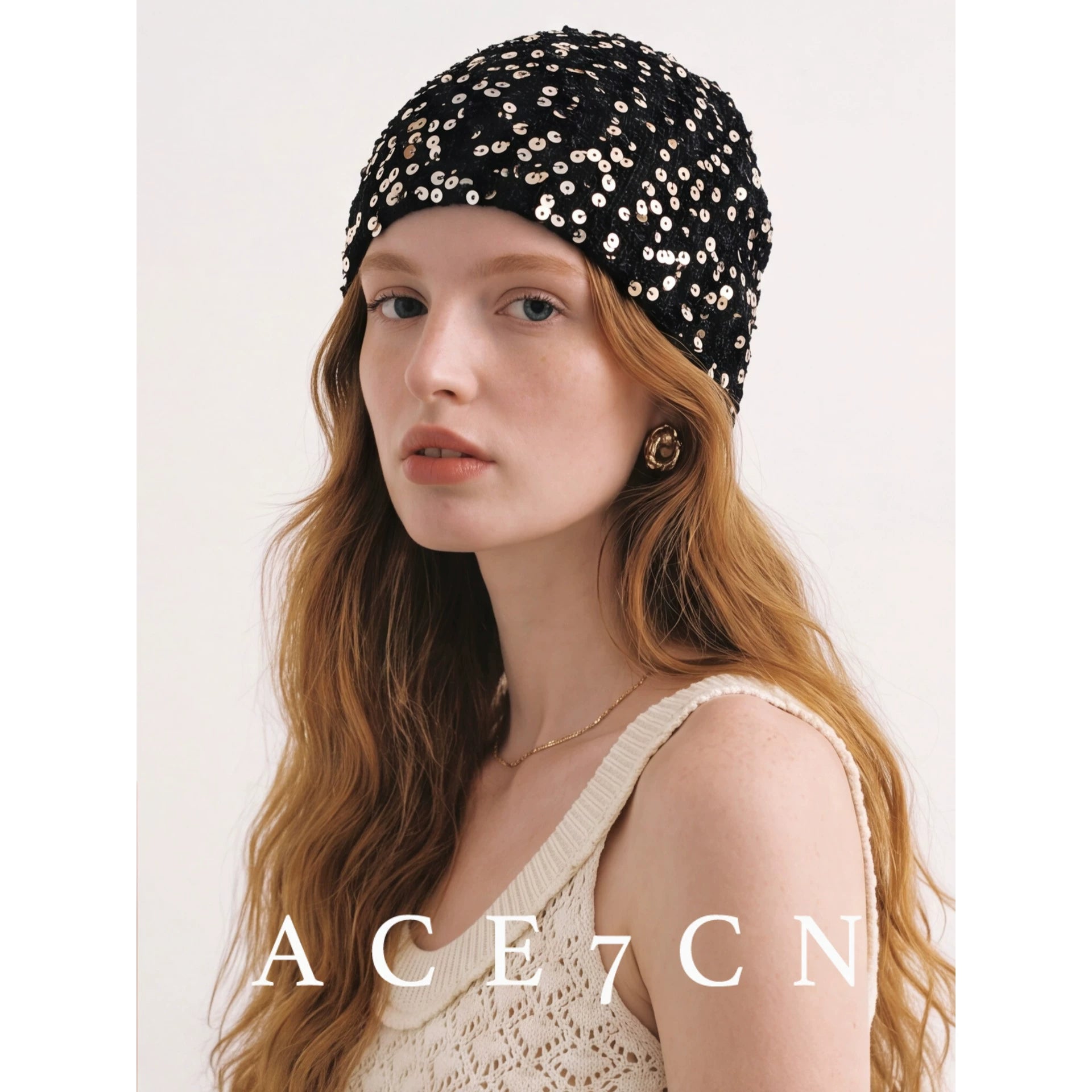 Danish Old-Money Vintage Hand-Crochet Openwork Hat Headwrap