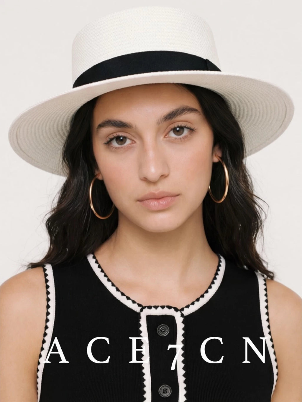 Parisian Tweed White Dress Hat Classic Chic