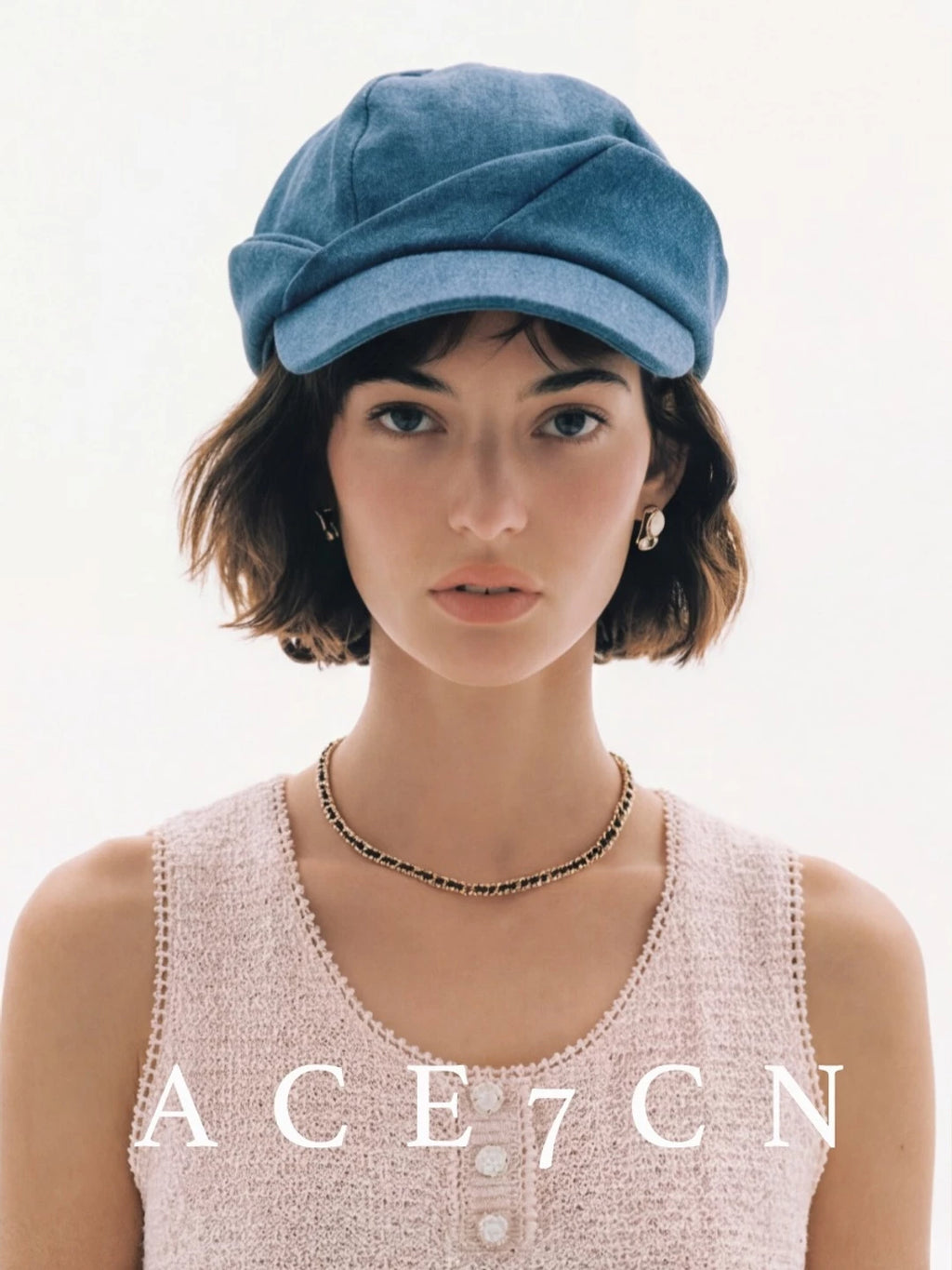 Japanese Niche Newsboy Cap Casual Denim Hat
