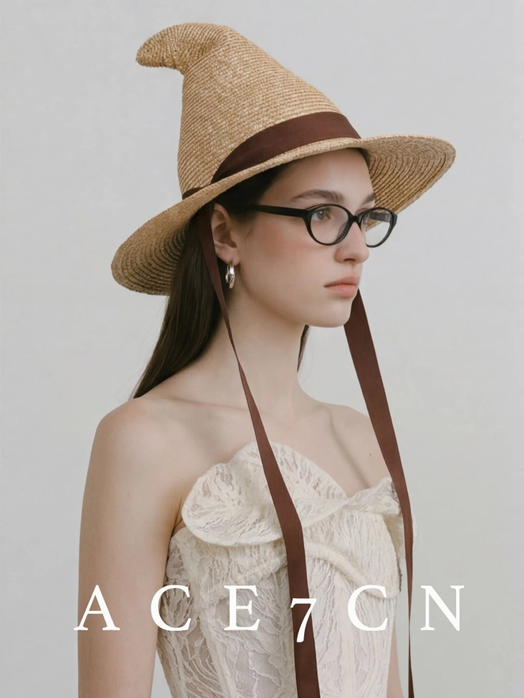 Natural Wheat-Straw Handmade Witch Hat Niche Refined