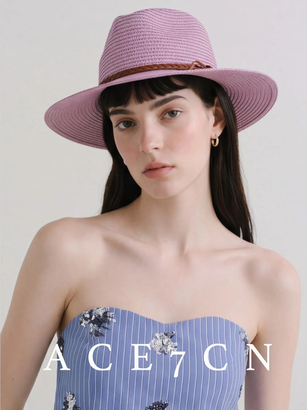British Vintage Chic Panama Straw Hat Straw-Woven