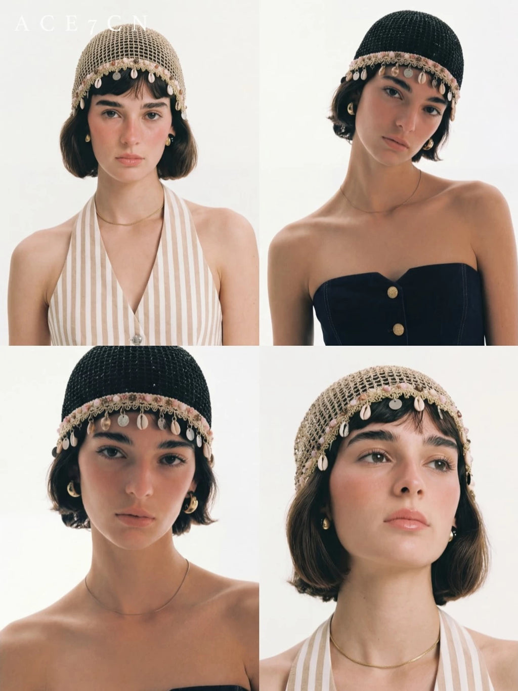 Vintage Niche Openwork Hat Handmade Styling Pullover