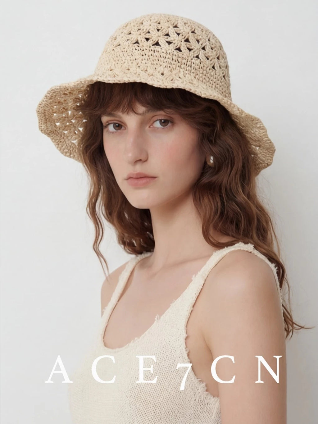 Nordic Chic Bucket Hat Foldable Soft Openwork