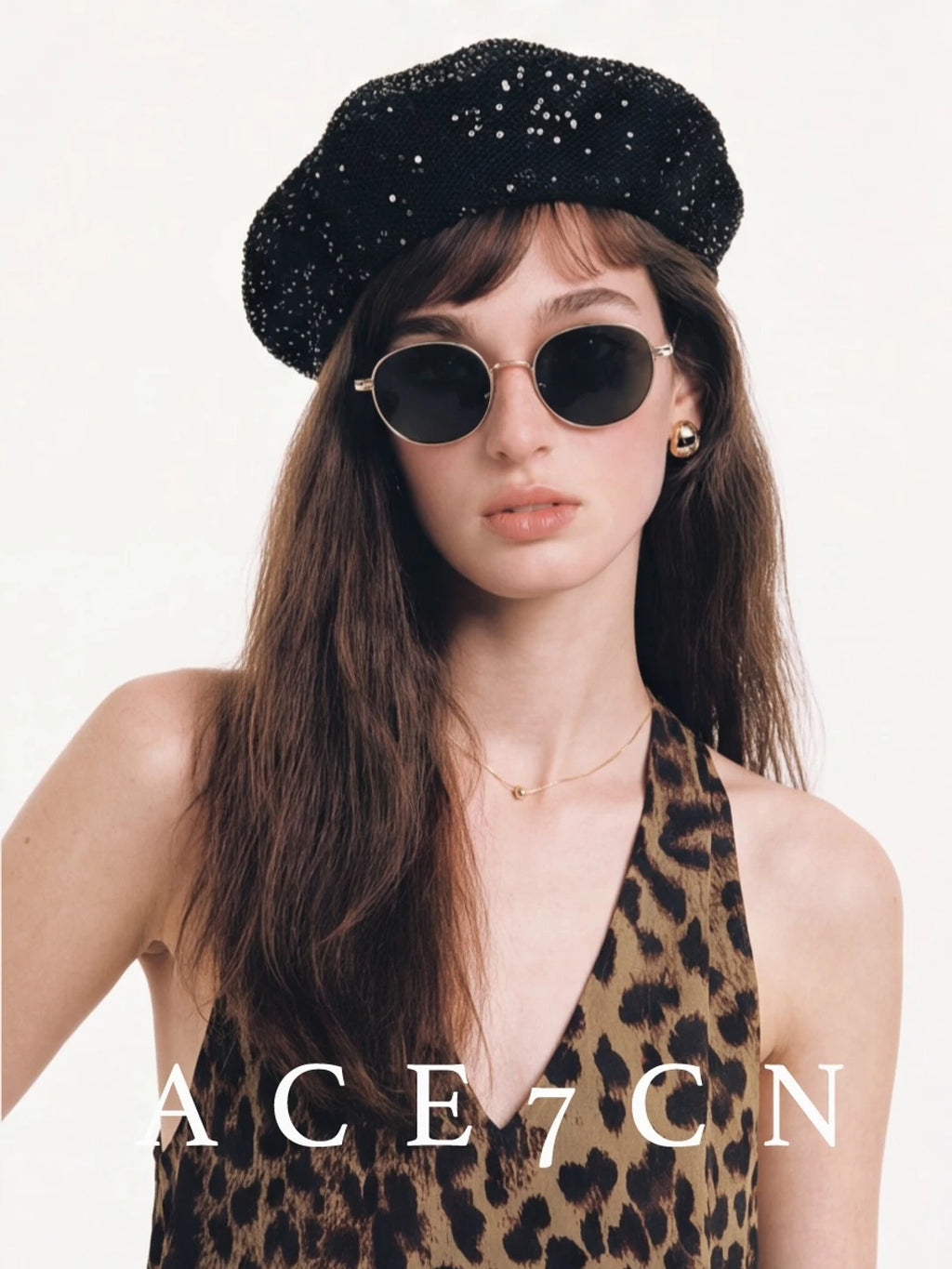 British Classic Subtle-Glitter Beret Sequin Painter Beret