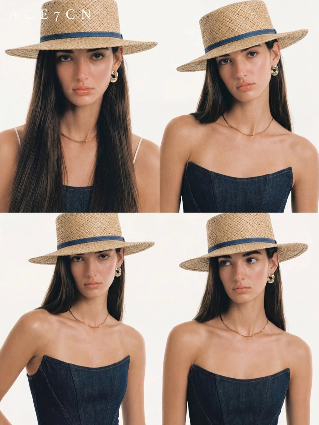 British Vintage Natural Seagrass Dress Hat South