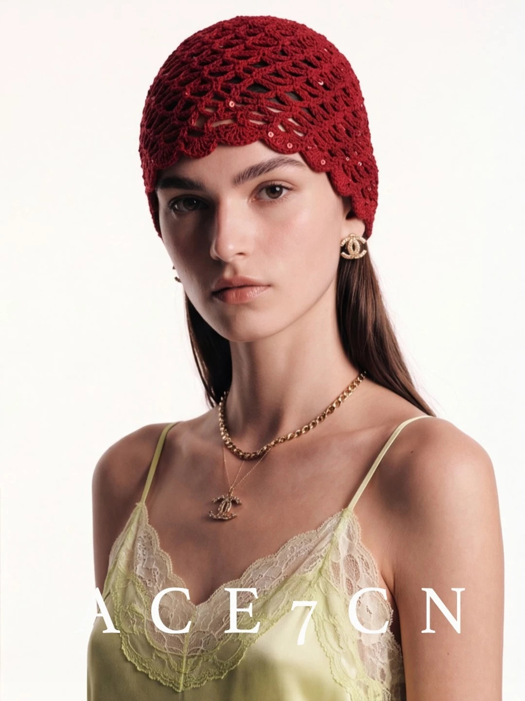 Old-Money Vintage Handmade Hat Chic Sequin Headwrap