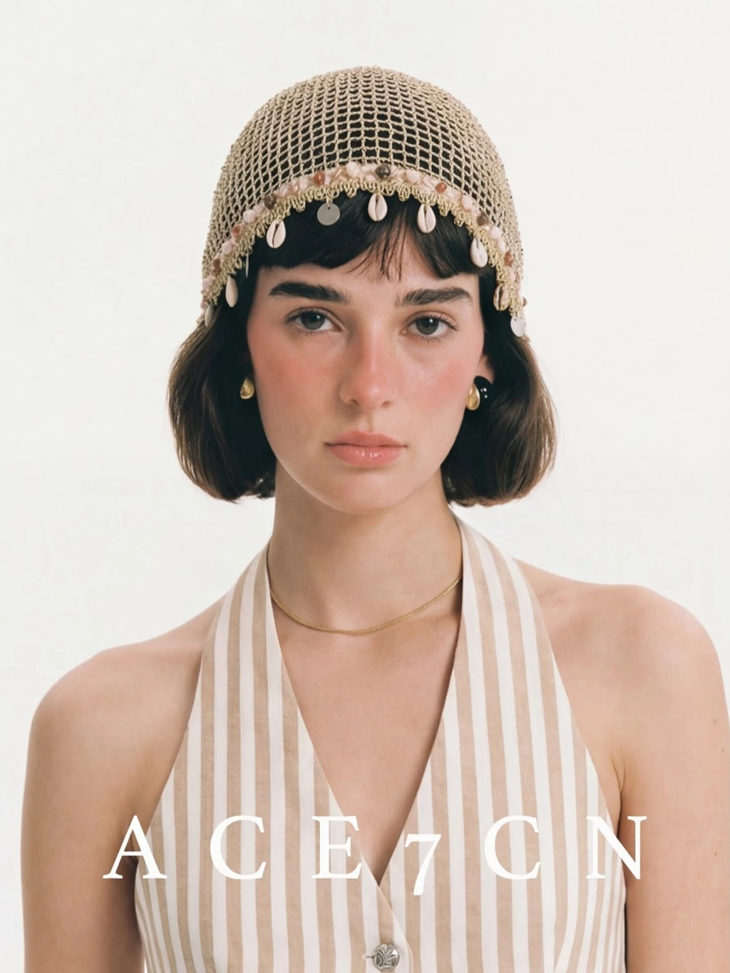 Vintage Niche Openwork Hat Handmade Styling Pullover