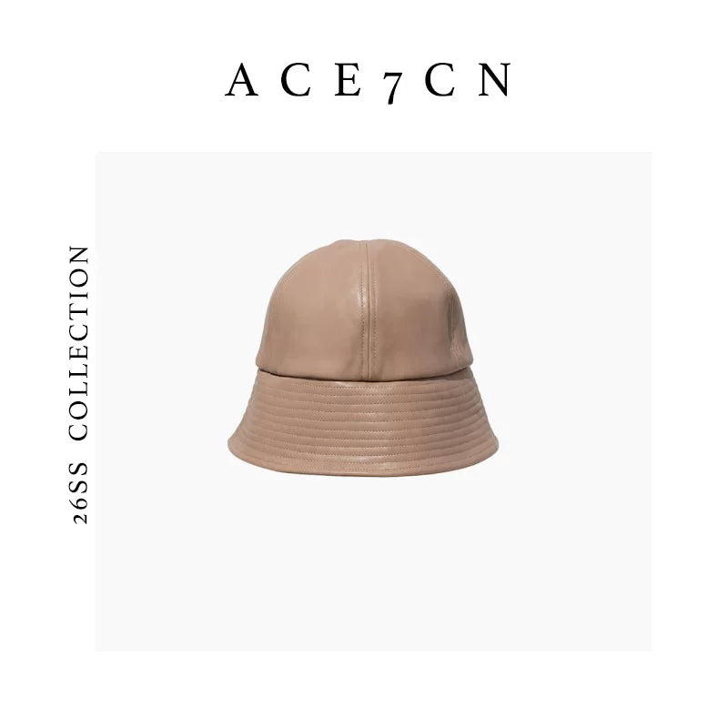 British Chic Minimalist Bucket Hat Round-Top Cloche