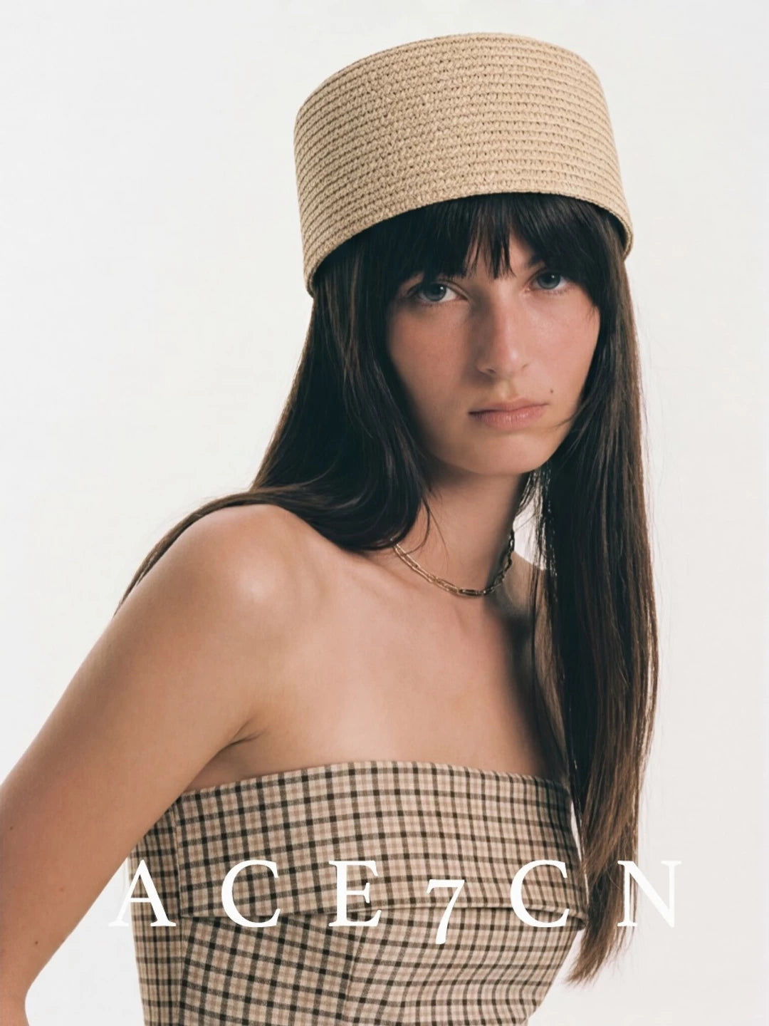 British Vintage Straw-Woven Pillbox Hat pillboxhat Round