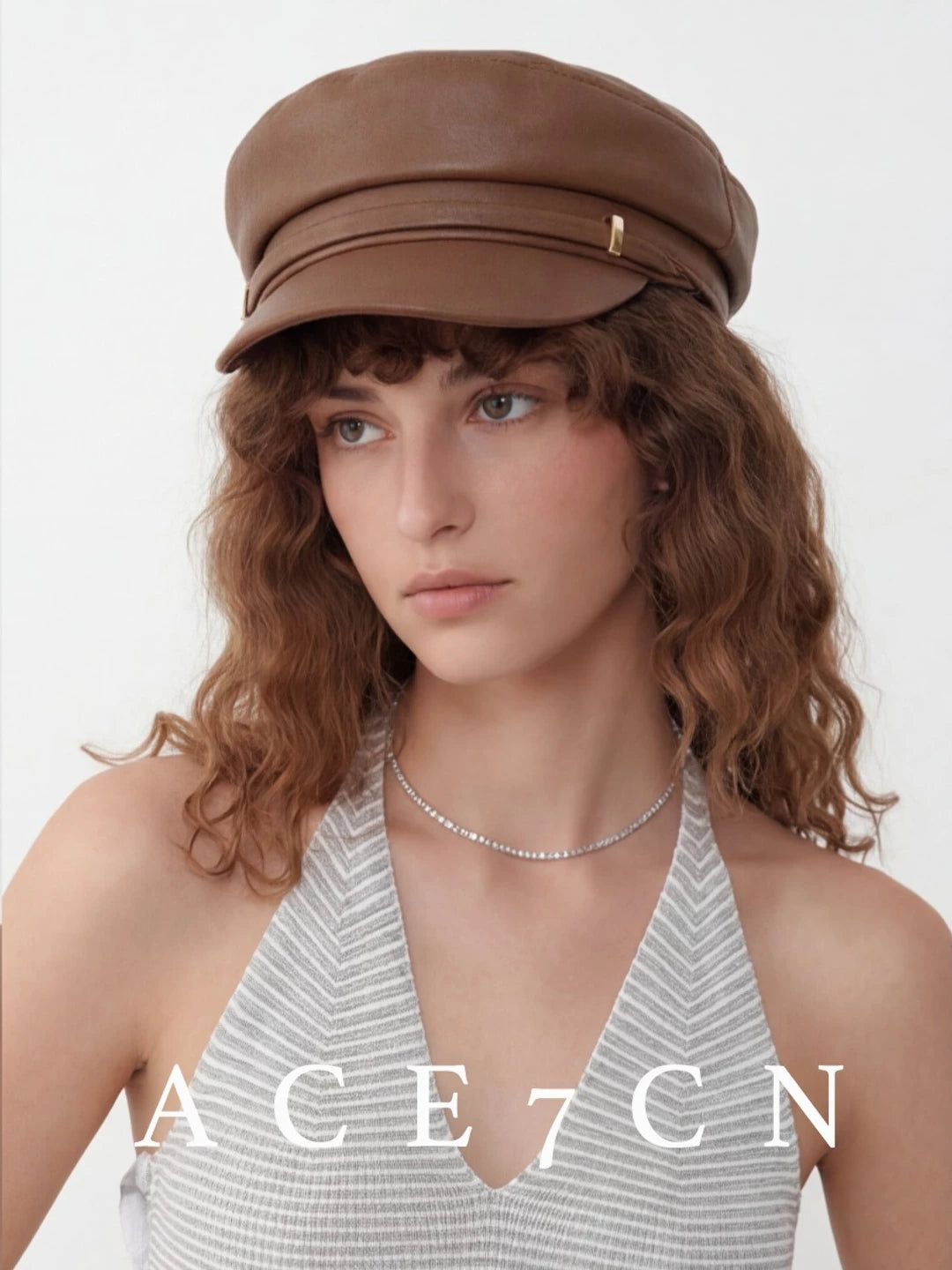 Urban Minimalist Faux-Leather 3D Equestrian Hat Chic