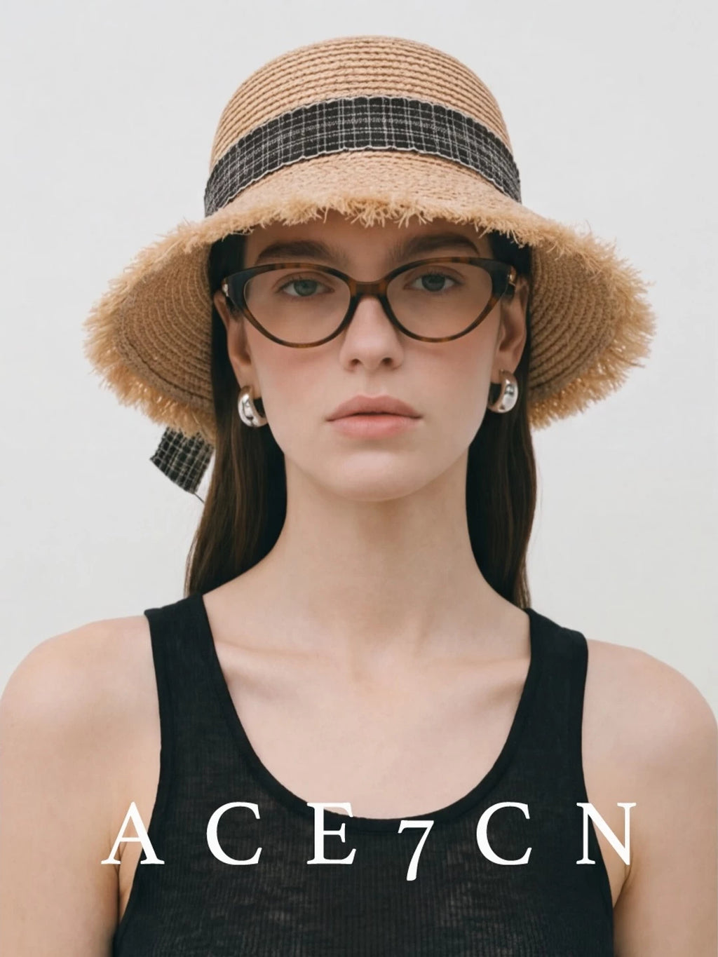 Parisian Raffia Sun Hat Straw-Woven Bow Resort