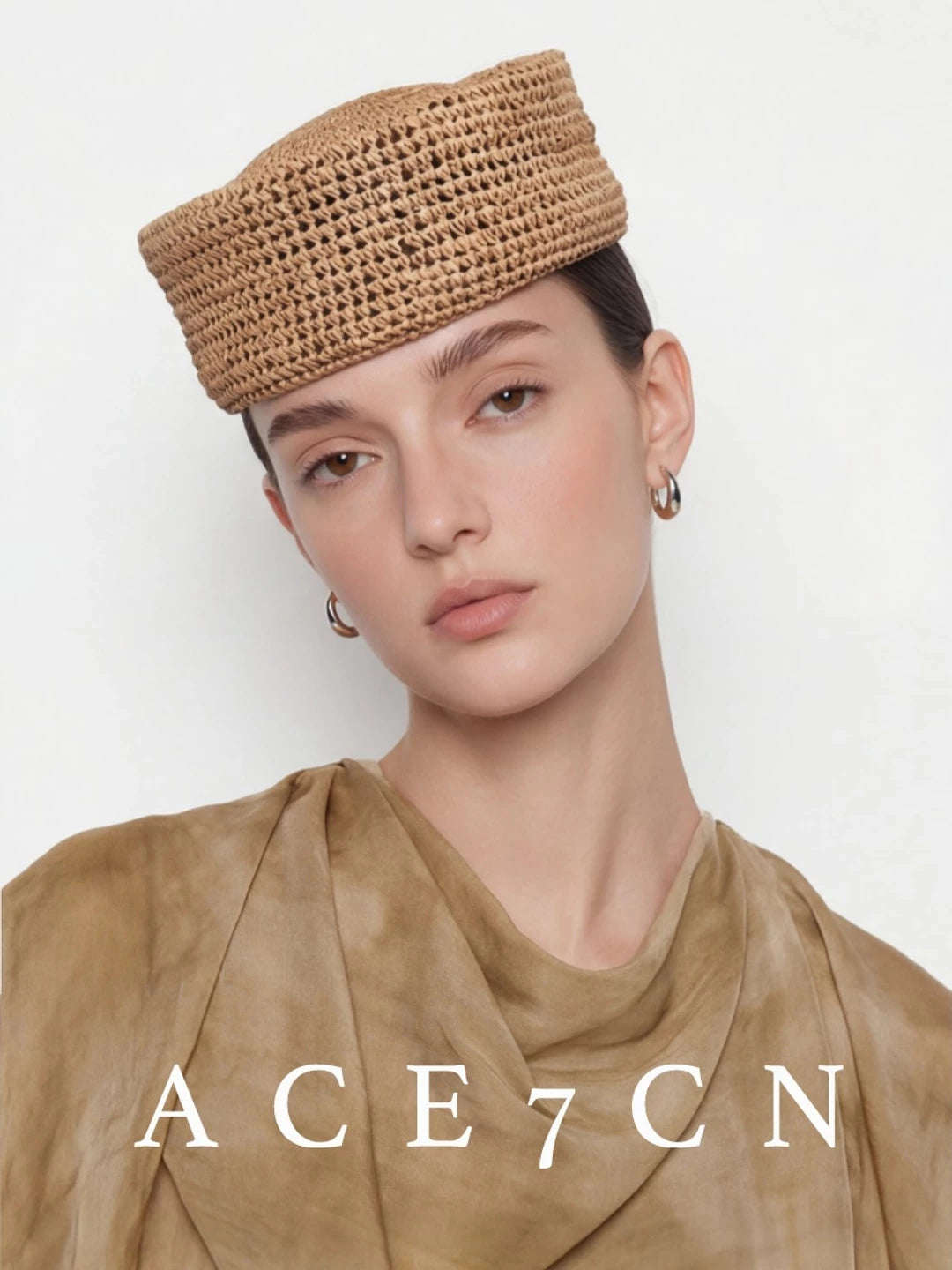 British Vintage Straw-Woven Pillbox Hat pillbox Openwork