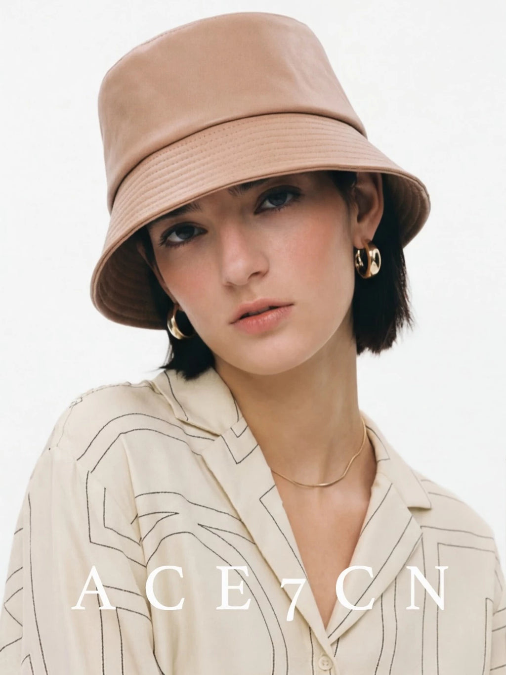 British Classic Bucket Hat Urban Minimalist Sheepskin