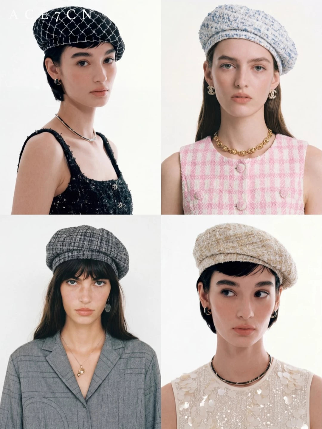 Relaxed French Classic Tweed Beret Tweed Painter