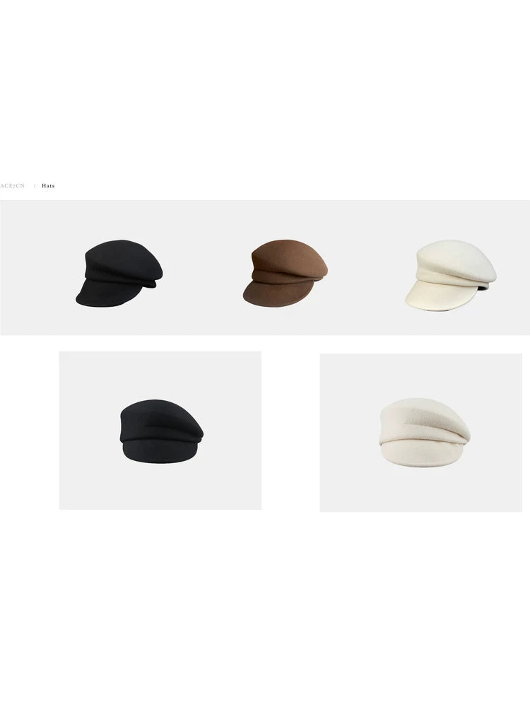 British Vintage 100 Wool Newsboy Cap Women
