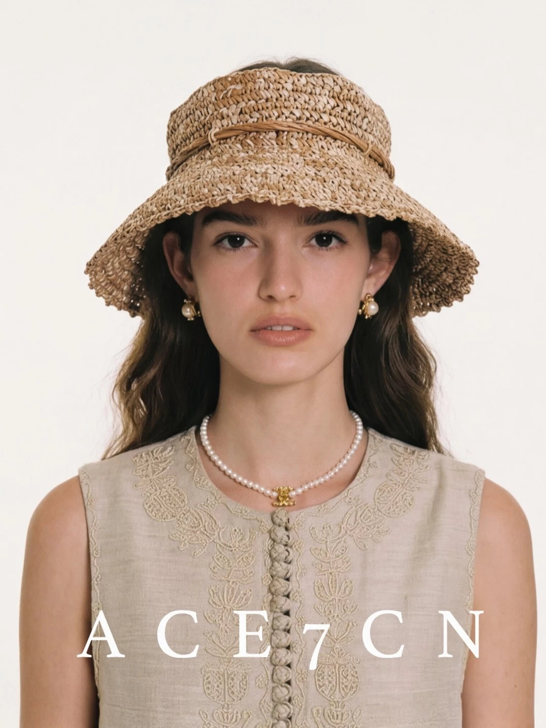 Japanese Niche Woven Visor Sun-Shade Headband Hat