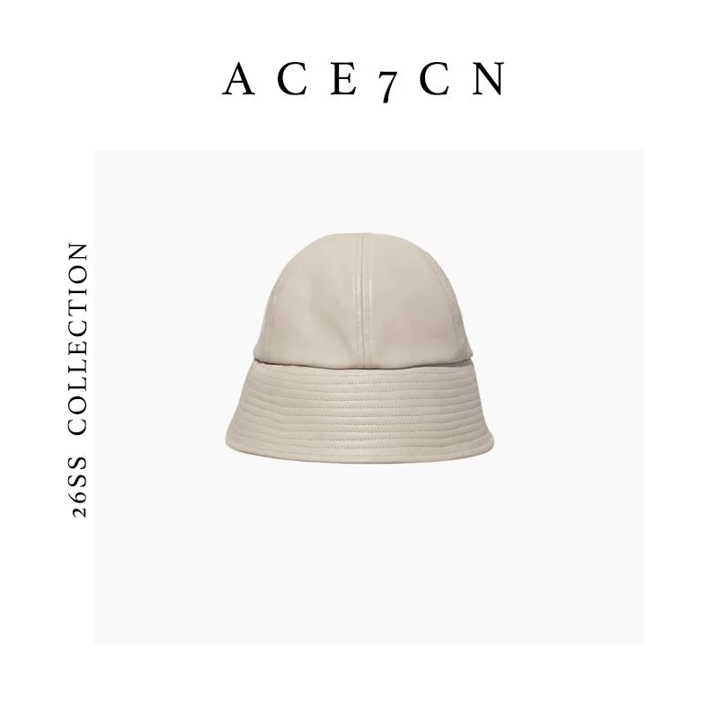 British Chic Minimalist Bucket Hat Round-Top Cloche