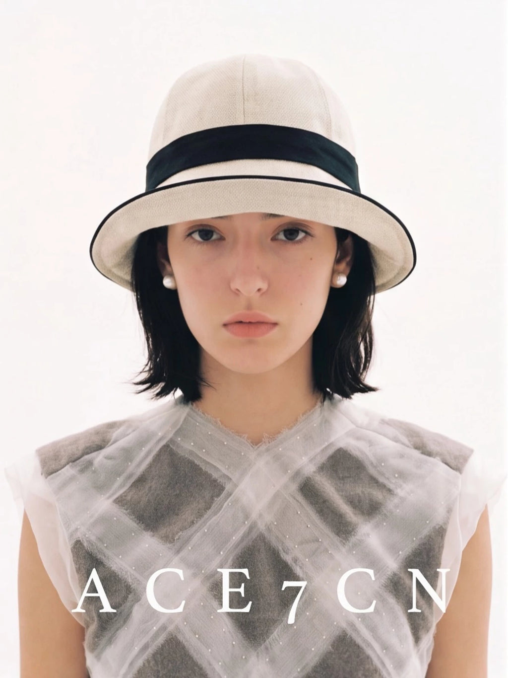 Japanese Niche Handmade Faux-Linen Riding Hat Bucket