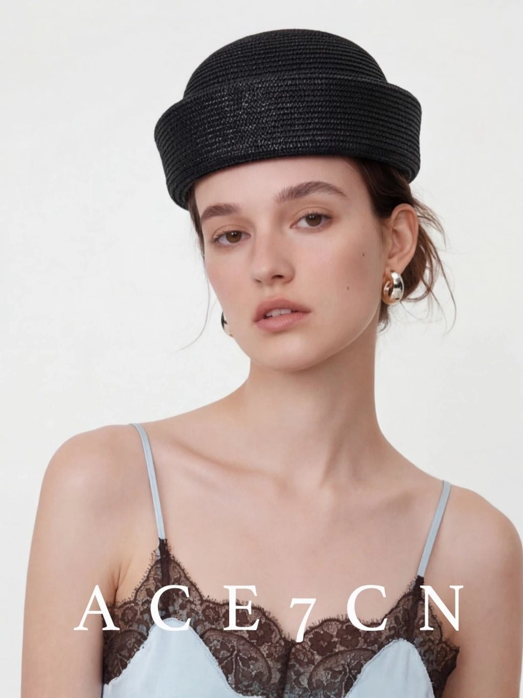 pillbox British Vintage Straw-Woven Pillbox Hat Summer