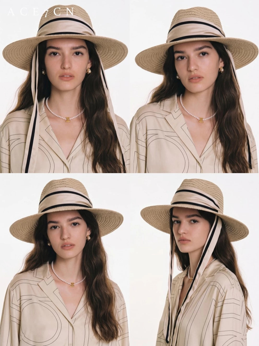 Light-Luxury Panama Hat Hand-Woven Dress Hat Western