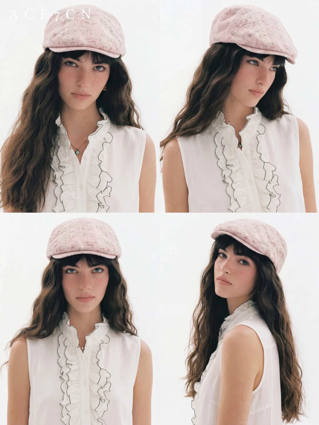 New Elegant Old-Money Embroidered Flat Cap Niche