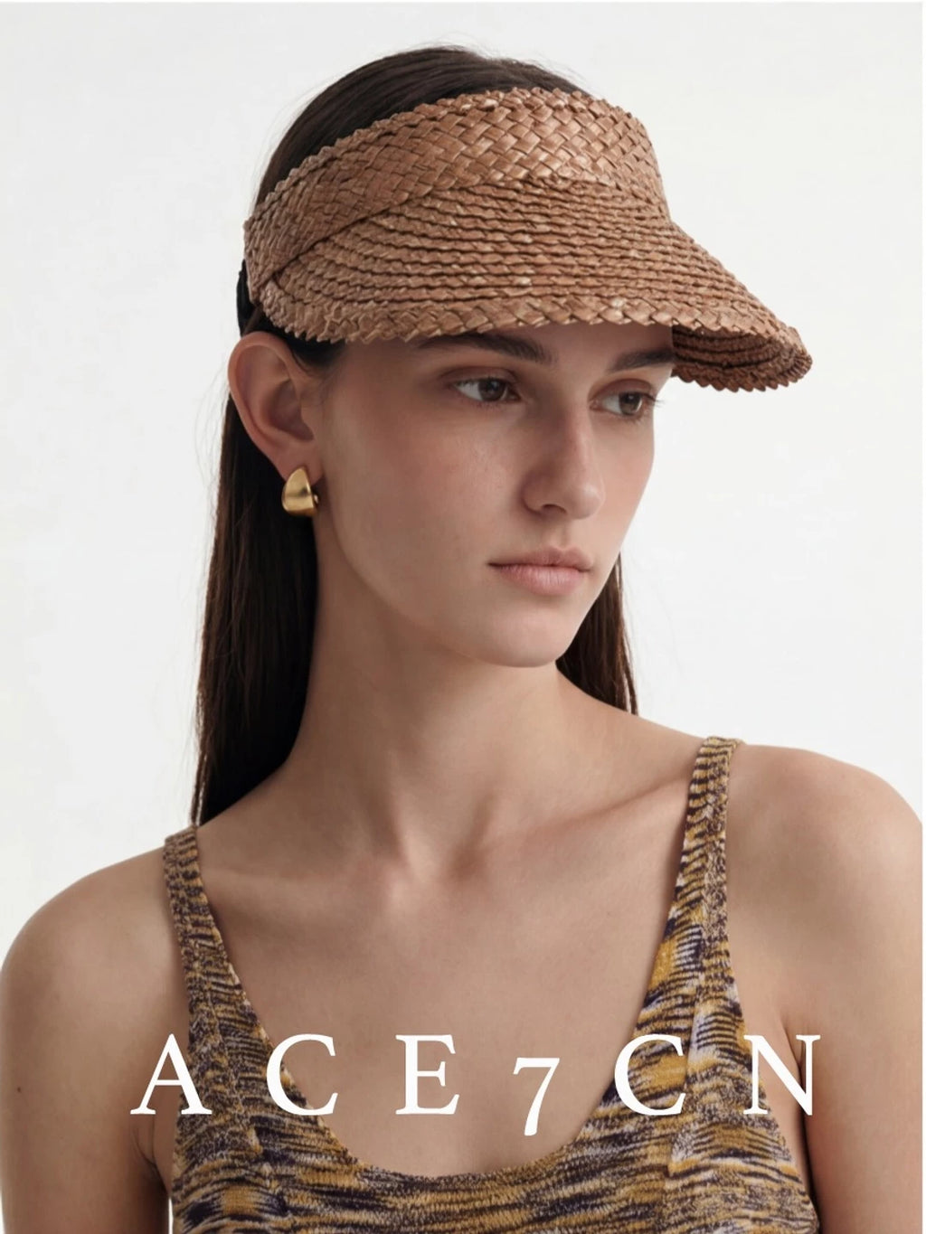 Premium-Texture Wheat-Straw Visor Handmade Sun-Shade Headband Hat