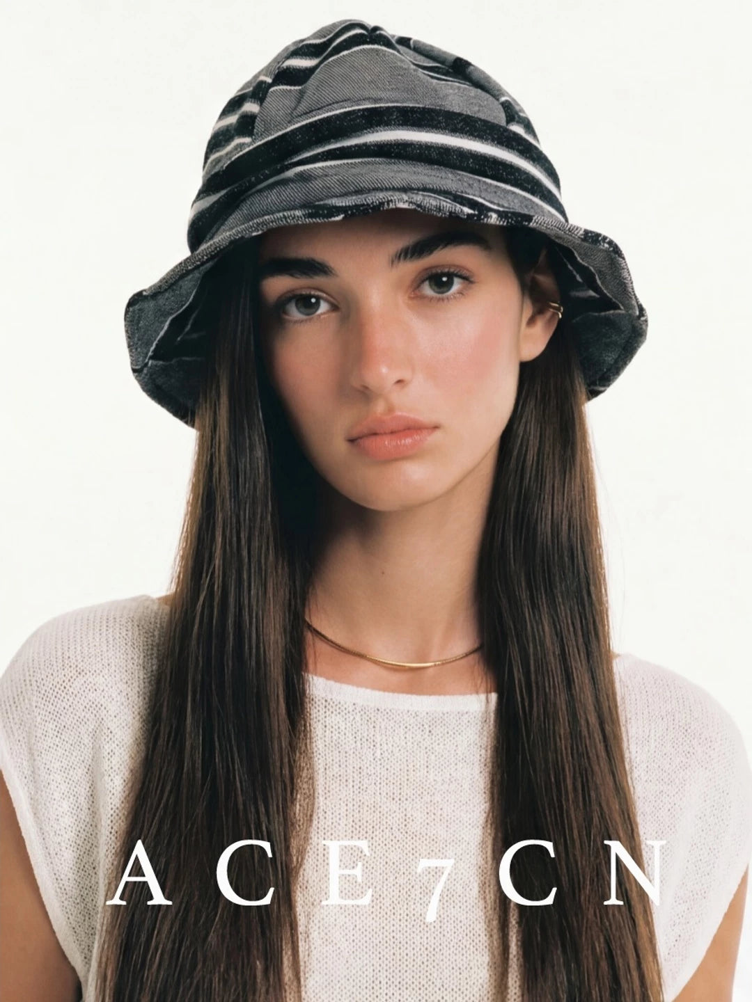Danish Old-Money Vintage Bucket Hat Striped Bucket