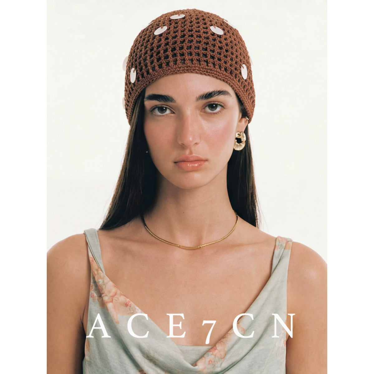 Vintage Chic Hand-Crochet Hat Vintage Openwork Headwrap