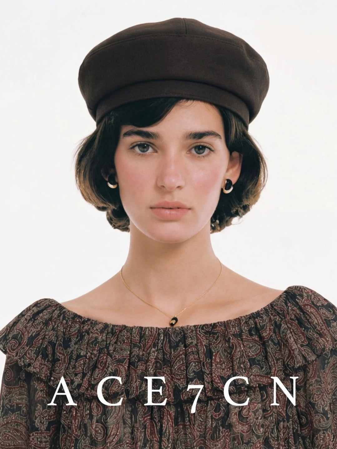 British Vintage Suede Beret Versatile Artsy Painter