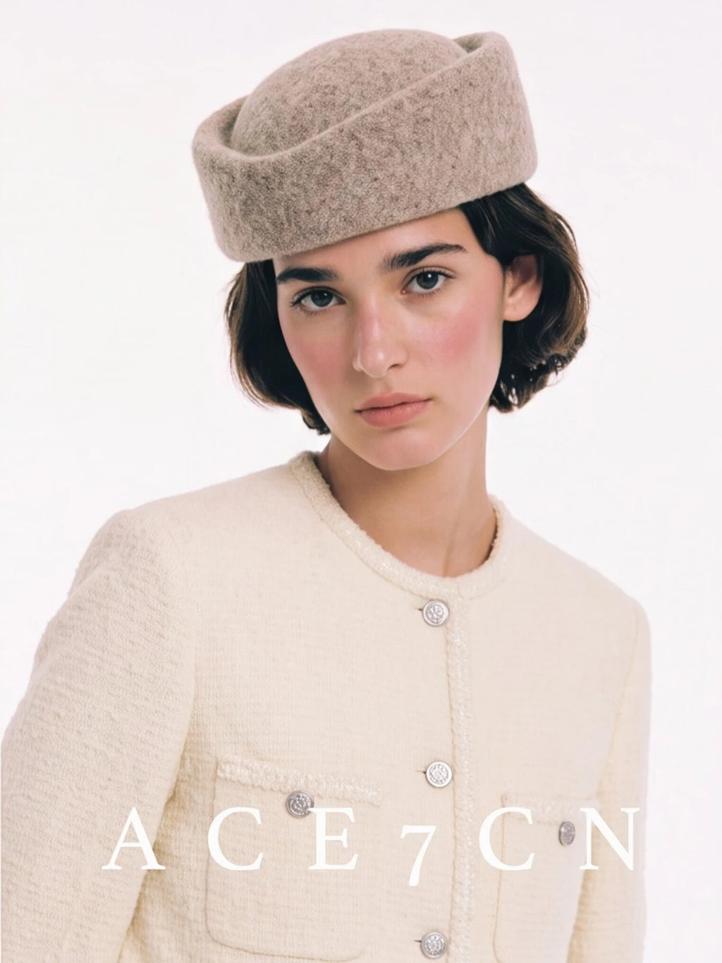 British Vintage Wool Pillbox Hat pillboxhat Round