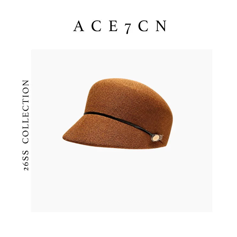 Japanese Niche Short-Brim Equestrian Hat Urban Chic