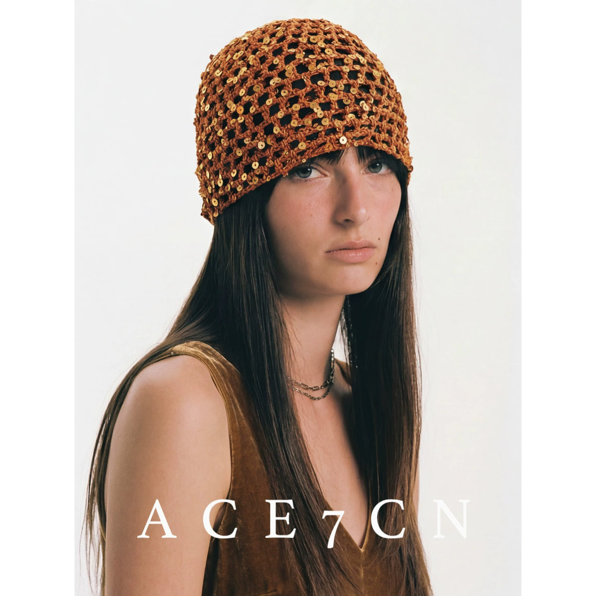 Danish Old-Money Vintage Hand-Crochet Openwork Hat Headwrap