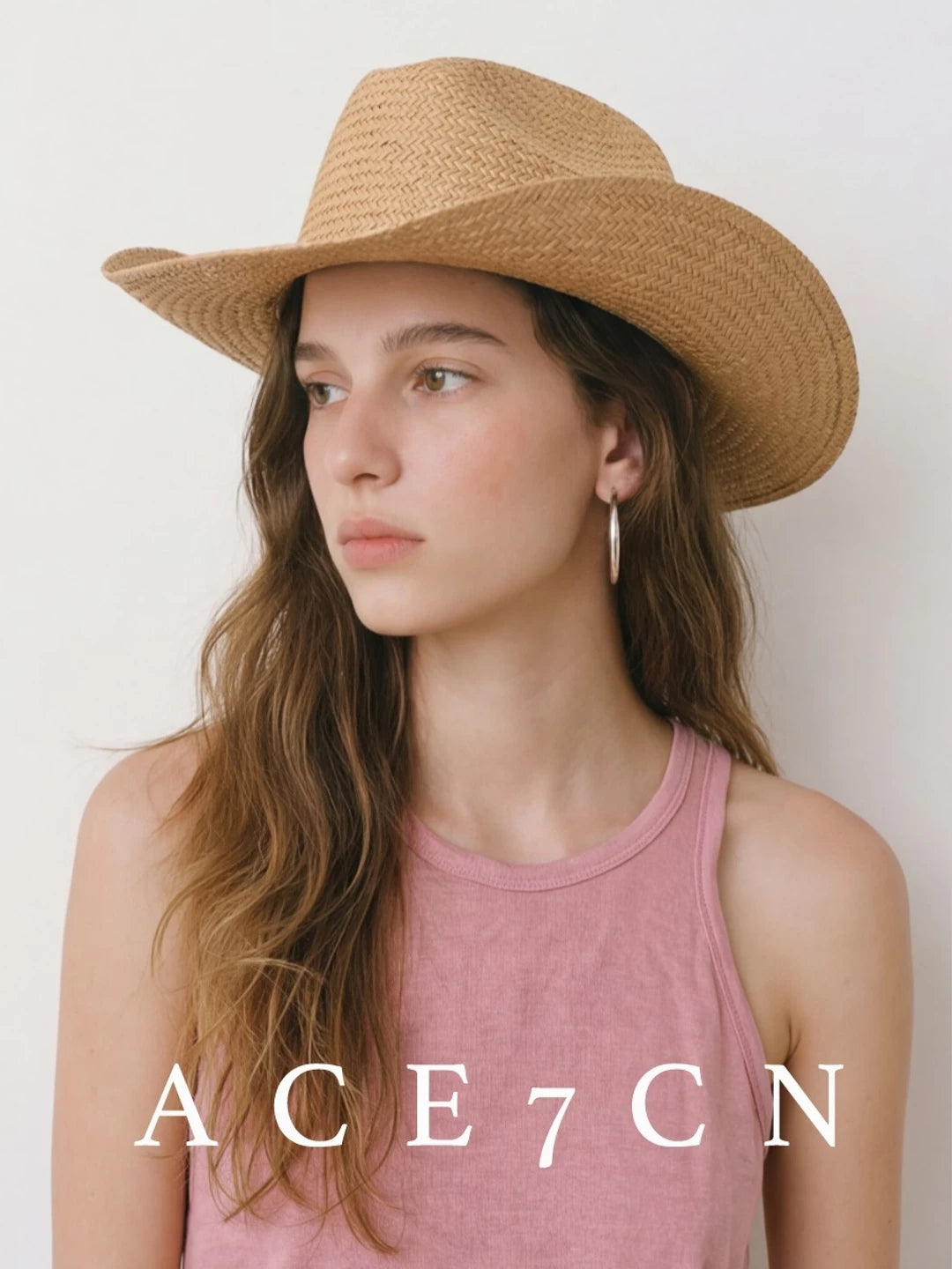 British Vintage Straw-Woven Fedora Wide-Brim Western Hat