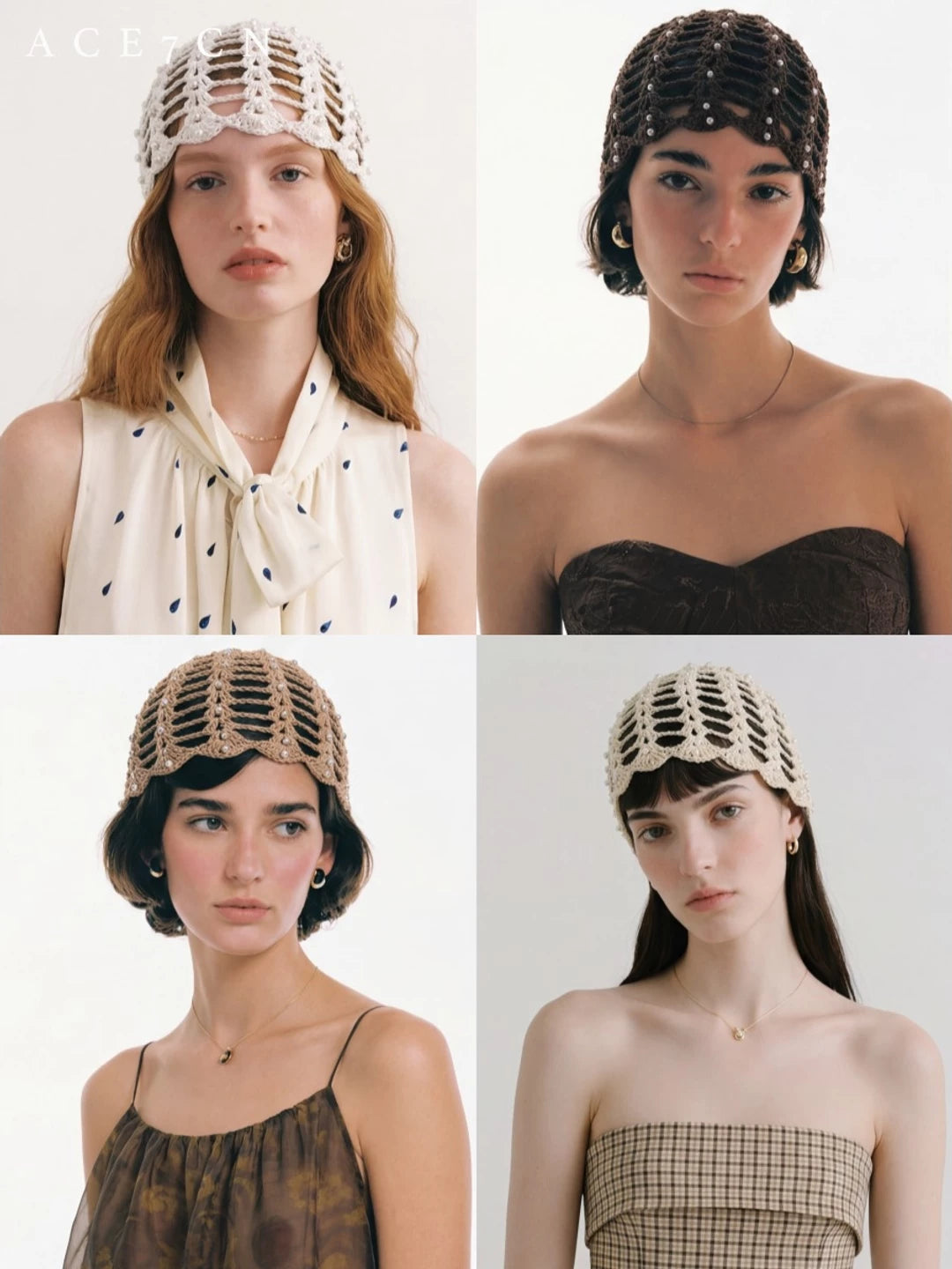 Vintage Elegant Openwork Woven Hat Chic Vintage