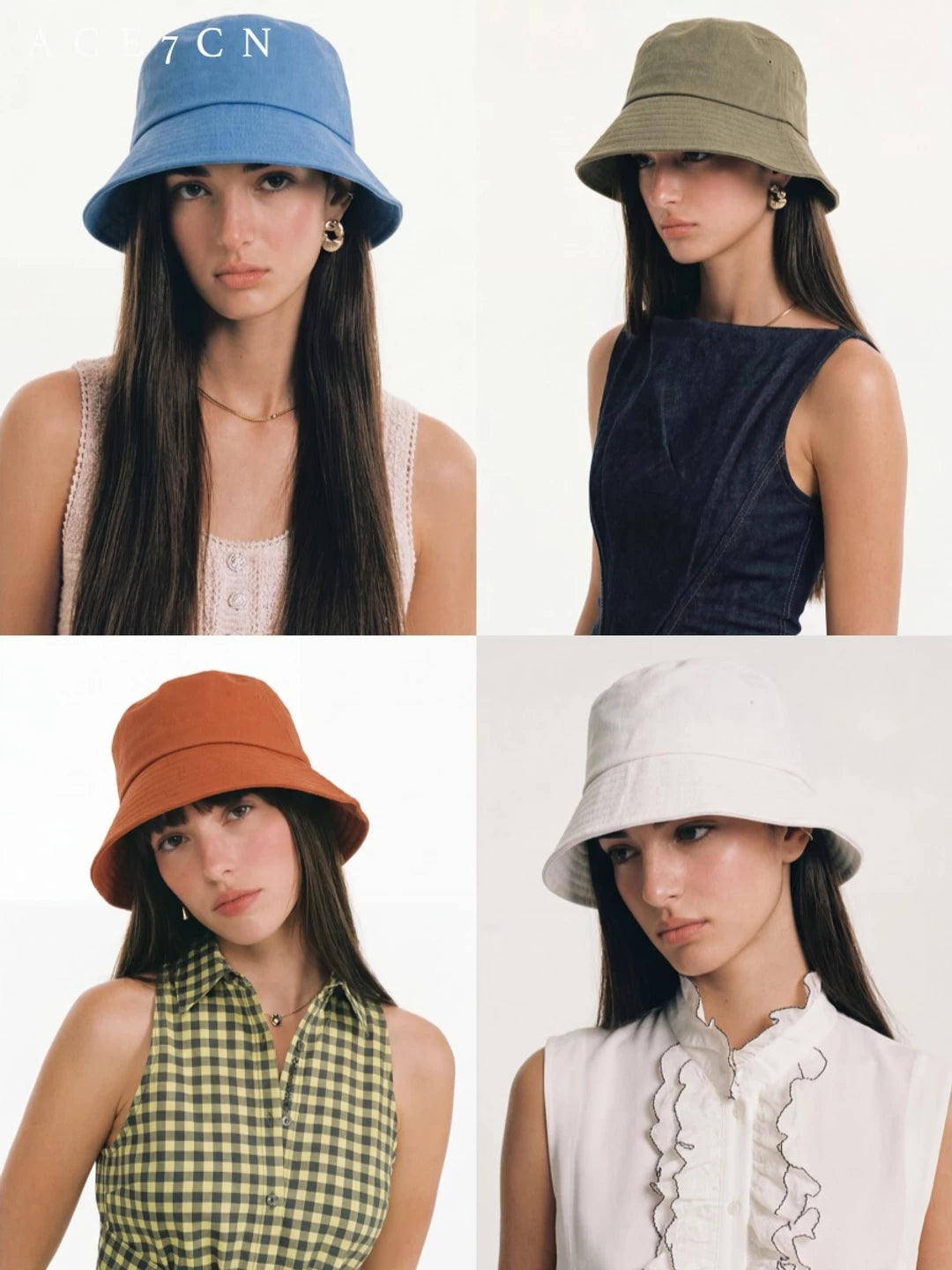 Urban Minimalist Plain Bucket Hat Multi-Color Foldable