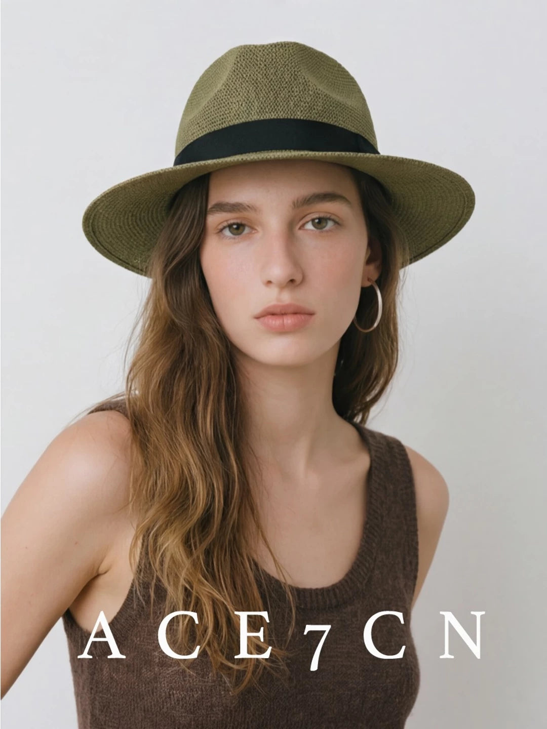 South-France Holiday Premium Panama Hat Straw-Woven Western