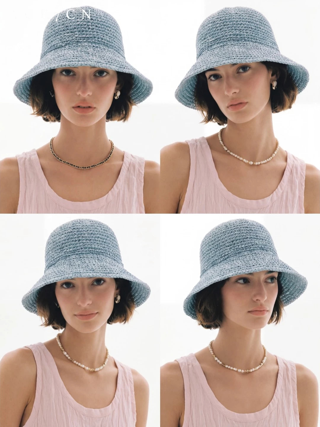 Parisian Woven Bucket Hat Breathable Soft-Brim Bucket
