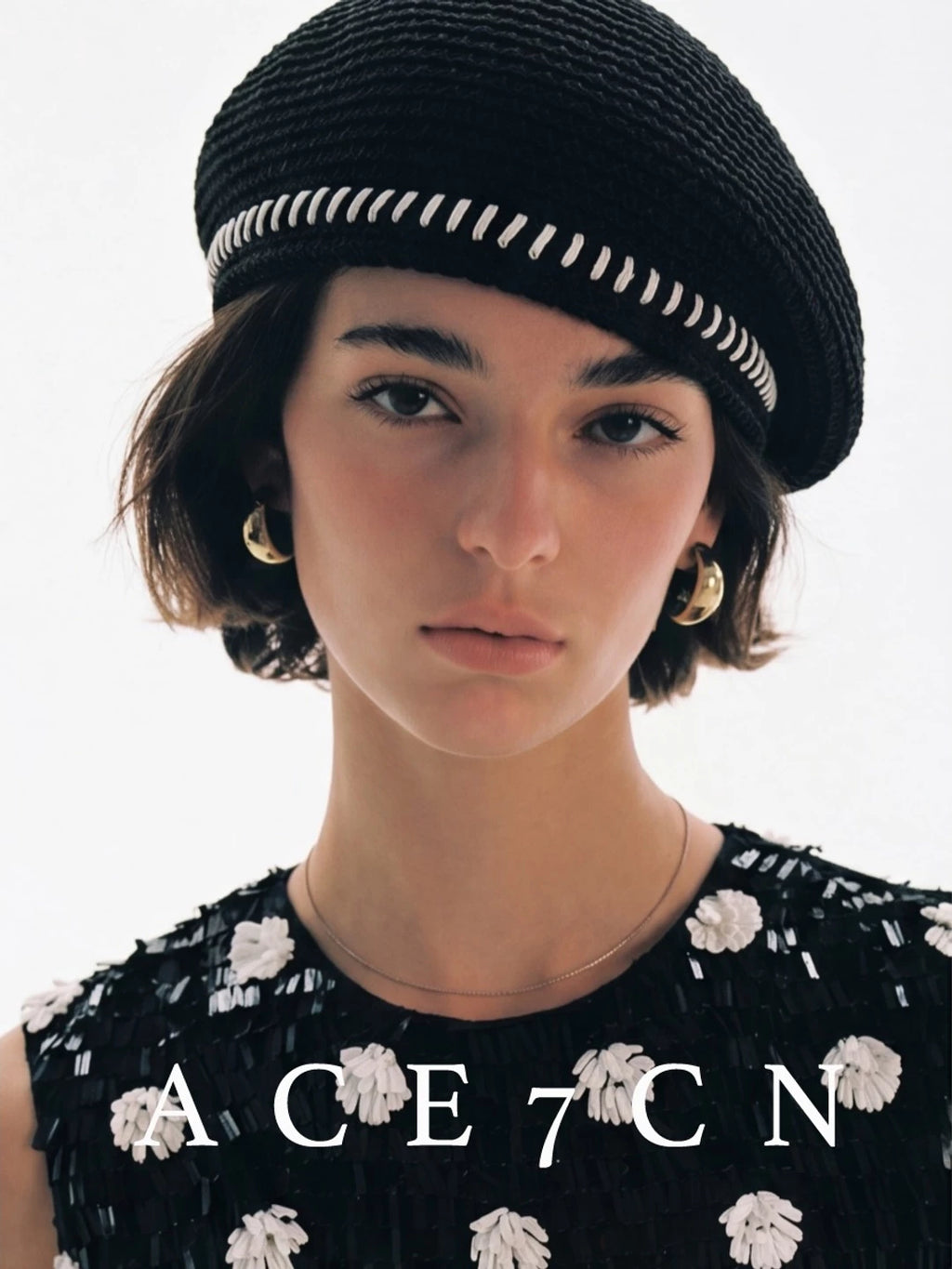 Japanese Niche Hand-Stitched Styling Beret Openwork Painter